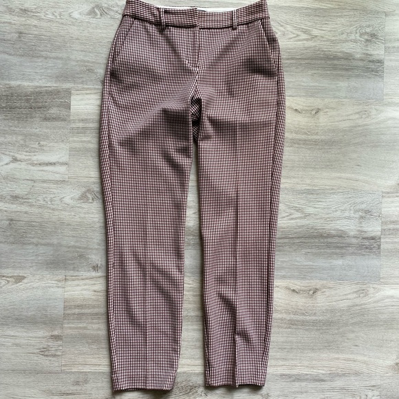 Express Mid Rise Houndstooth Colomnist Ankle Pant - Picture 4 of 8